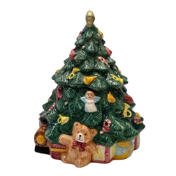Jay Import Co. Vintage Ceramic Christmas Tree Cookie Jar - Picture 2 of 11